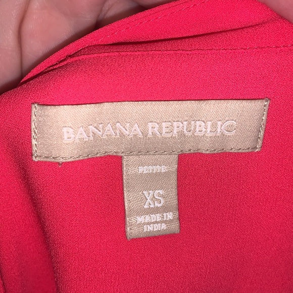 Banana Republic pink pleated button down blouse - Picture 9 of 10